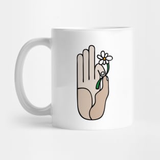 Vitarka Mudra With Flower Mug